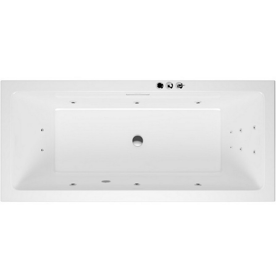 Ванна гидромассажная Excellent Heaven Slim "SMART" WAEX.HEV18S.SMART.CR 180x80 (хром, белый), каркас, слив-перелив